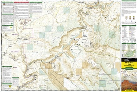 National Geographic Moab Area East - Dewey Bridge, Sand Flats Map 1