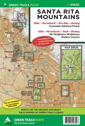 Green Trails Map 2962S - Santa Rita Mountains 0