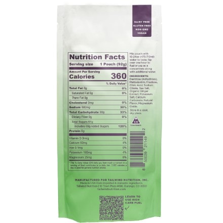 Tailwind Nutrition High Carb Fuel - Single Serving 1