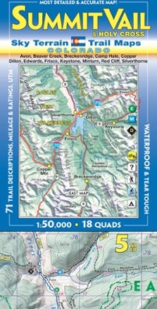 Sky Terrain Trail Maps Summit Vail and Holy Cross Trail Map - 5th Edition 0