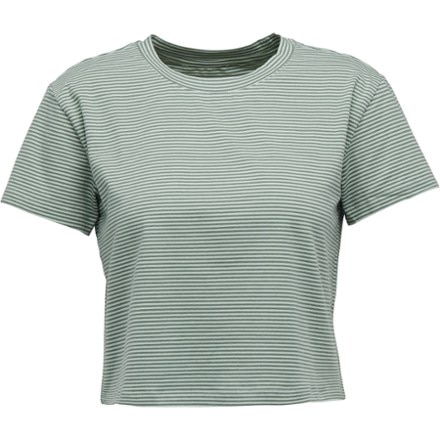 Black Diamond Stripe Crop T-Shirt - Women's 0