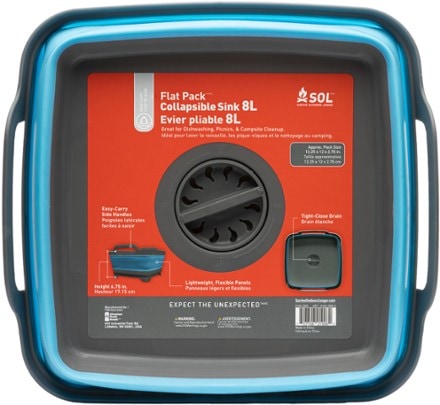 SOL Flat Pack Collapsible Sink - 8 Liters 2