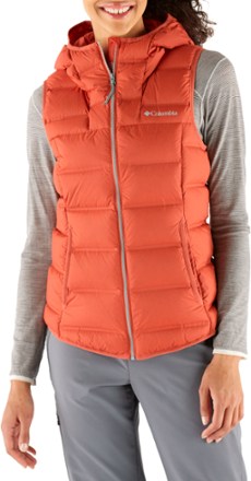 womens columbia vest with fur hood