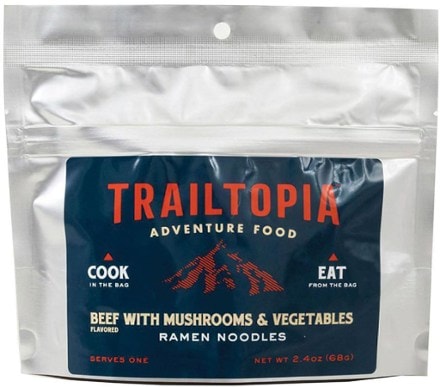 Trailtopia Ramen Noodles with Beef Flavor and Mushrooms and Vegetables - 1 Serving 0