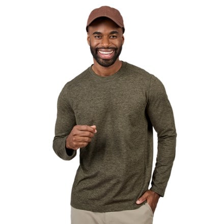 Free Country Sueded Space-Dye Long-Sleeve Crew Shirt - Men's 0