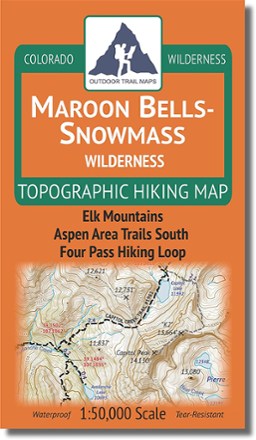 Outdoor Trail Maps Colorado Maroon Bells-Snowmass Wilderness Map 0