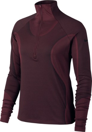 nike pro hyperwarm half zip women's