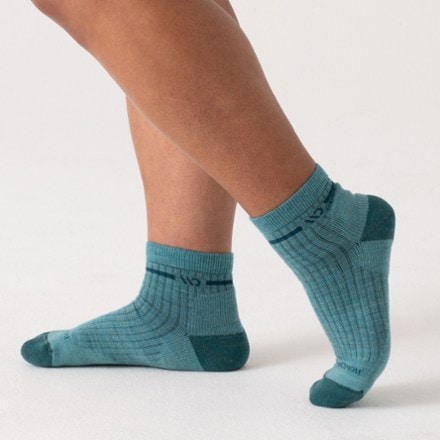 Wide Open Single Stripe Cushioned Quarter Socks - Women's 6