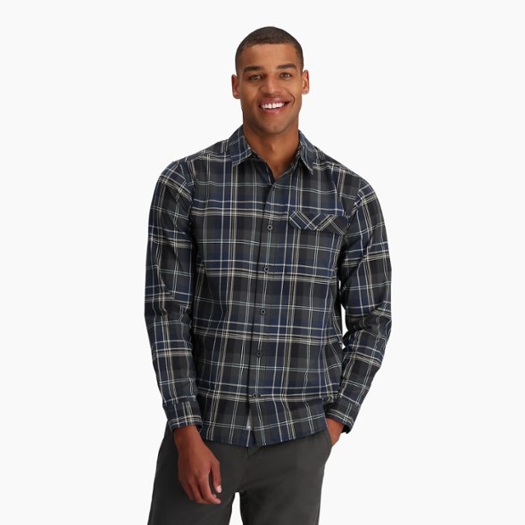 On Body Image of color Deep Blue Dobson Plaid
