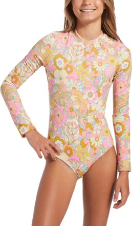 Billabong Sunbeams Forever Long-Sleeve One-Piece Swimsuit - Girls' 0