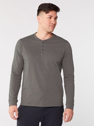 Prana Men's Ronnie Henley II Dark Iron Heather / S