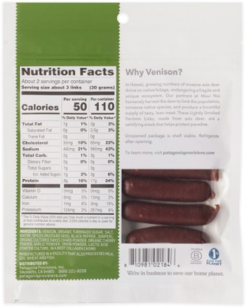 Patagonia Hawaiian Wild Venison Links 1