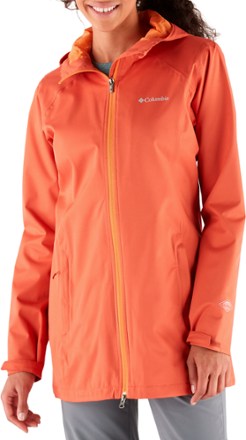 columbia orange rain jacket