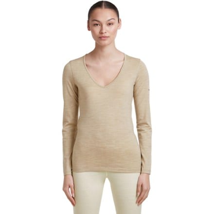 Icebreaker Merino 200 Oasis Long-Sleeve V-Neck Base Layer Top - Women's 1