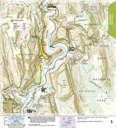 National Geographic Zion National Park Day Hikes Topographic Map Guide 2