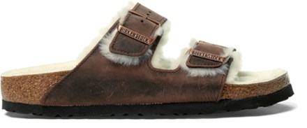 Birkenstock Arizona Shearling Oiled Leather Sandals - Women