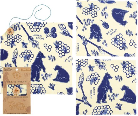 Bee's Wrap Lunch Pack - Bees and Bears Print 0