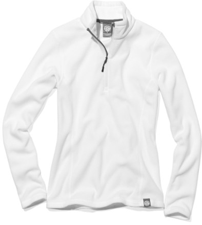 fitted half zip pullover jacket