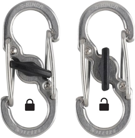 Nite Ize S-Biner MicroLock Keychains - Package of 2 1