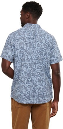 On Body Image of color Faded Indigo Vine Print