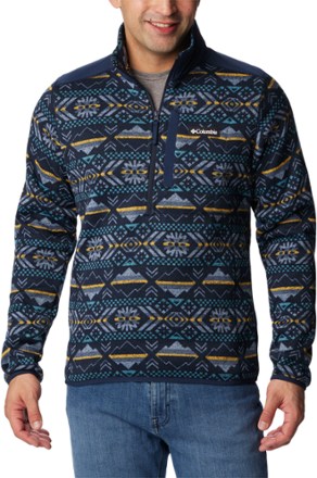 Columbia Men's Sweater Weather II Half-Zip Fleece Pullover Blue S