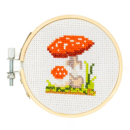 Kikkerland Mini Cross Stitch Embroidery Kit - Mushroom | REI Co-op