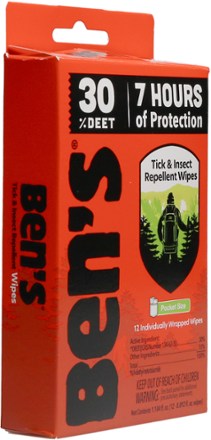 Ben's Insect Repellent Wipes - 30 Percent DEET - Package of 12 3