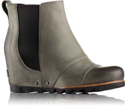 sorel women's lea wedge booties