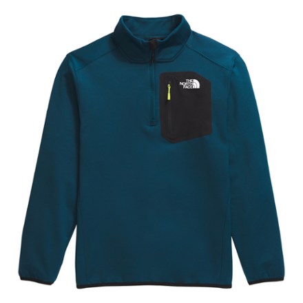 The North Face Men's Crest Quarter-Zip Top  in Midnight Petrol/Tnf Black
