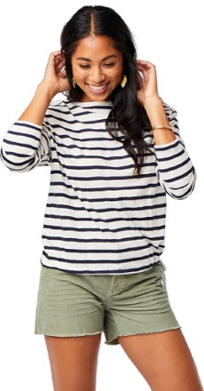 On Body Image of color Navy Mali Stripe