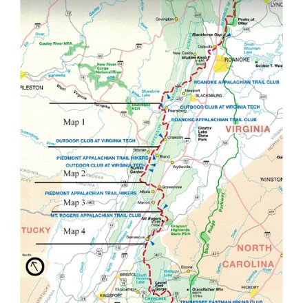Appalachian Trail Conservancy Appalachian Trail Southwest Virginia Guidebook and Maps Set 4