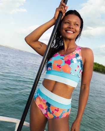 Location Image for Cut Back Crop Swimsuit Top - Women's