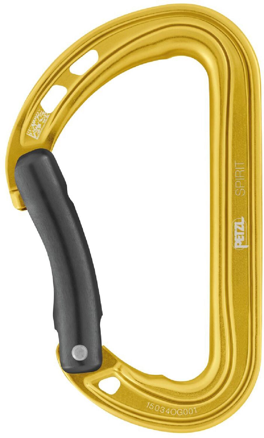 Petzl Spirit Bent Gate Carabiner Yellow