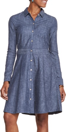 chambray shirt dress
