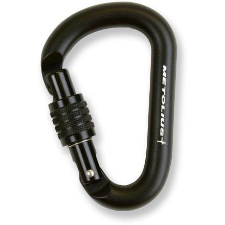 6 Large Black Carabiner Clip