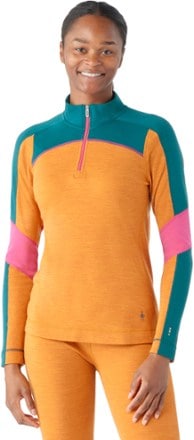 Smartwool Classic Thermal Merino Colorblock Quarter-Zip Base Layer Top - Women's 1