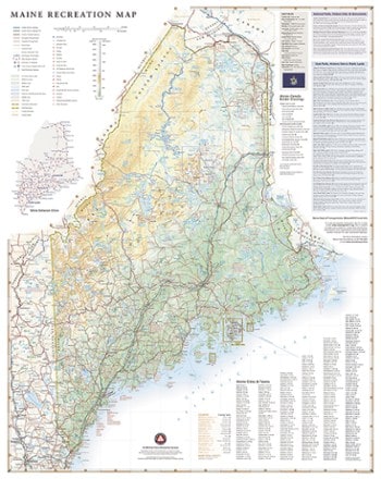 Benchmark Maps Maine Recreation Map 1