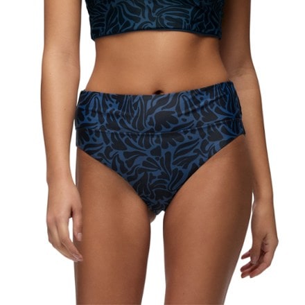 prAna Summer Wave High-Rise Swimsuit Bottoms - Women's BLACK SEAWEED (Top not included)