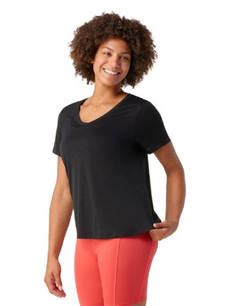 Smartwool Active Ultralite V-Neck T-Shirt - Women's 1
