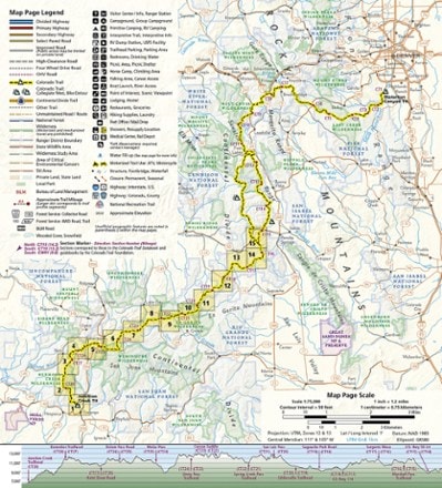 National Geographic Colorado Trail South: Durango to Monarch Topographic Map Guide 1