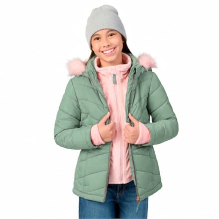 Free Country Bib Insulated Puffer Jacket - Girls' 2