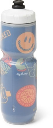 Co-op Cycles Insulated Water Bottle - 23 fl. oz. Back view (Mixed Up/Clear)