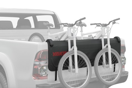 Angle view on truck with bikes