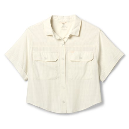 Roark Women's Bless Up Cropped Button-Up Shirt  White L