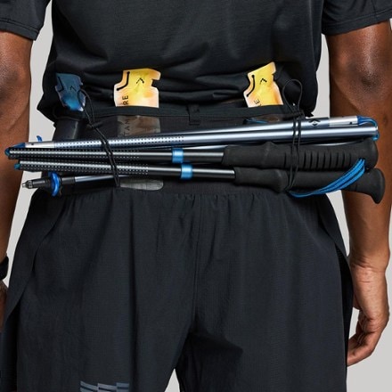 Janji Pinnacle R.D. 2-in-1 4" Shorts - Men's Trekking poles not included