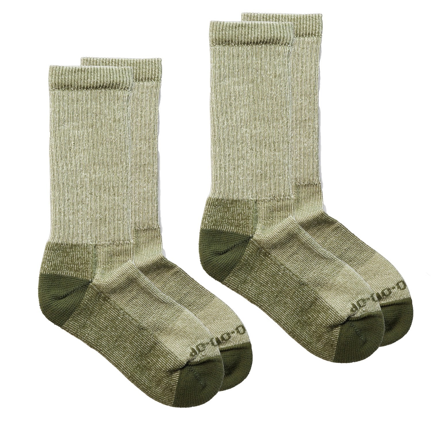 Merino Wool Lightweight Hiking Crew Socks - 2 Pairs