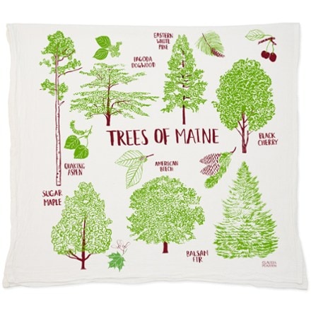 Claudia Pearson Field Guide to Maine Trees Tea Towel 0