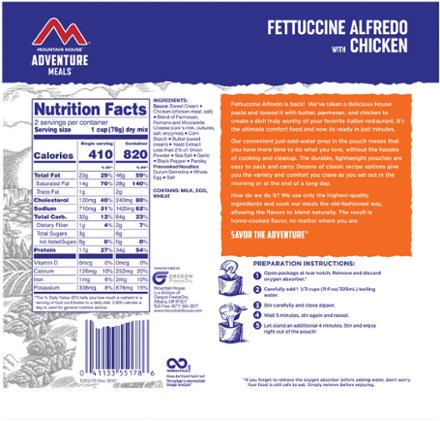 Mountain House Fettuccine Alfredo with Chicken - 2 Servings 1