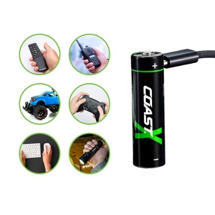 Coast Zithion-X AA USB-C Rechargeable Batteries - Package of 4