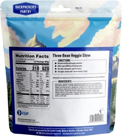 Backpacker's Pantry Three Bean Veggie Stew - 2 Servings 1